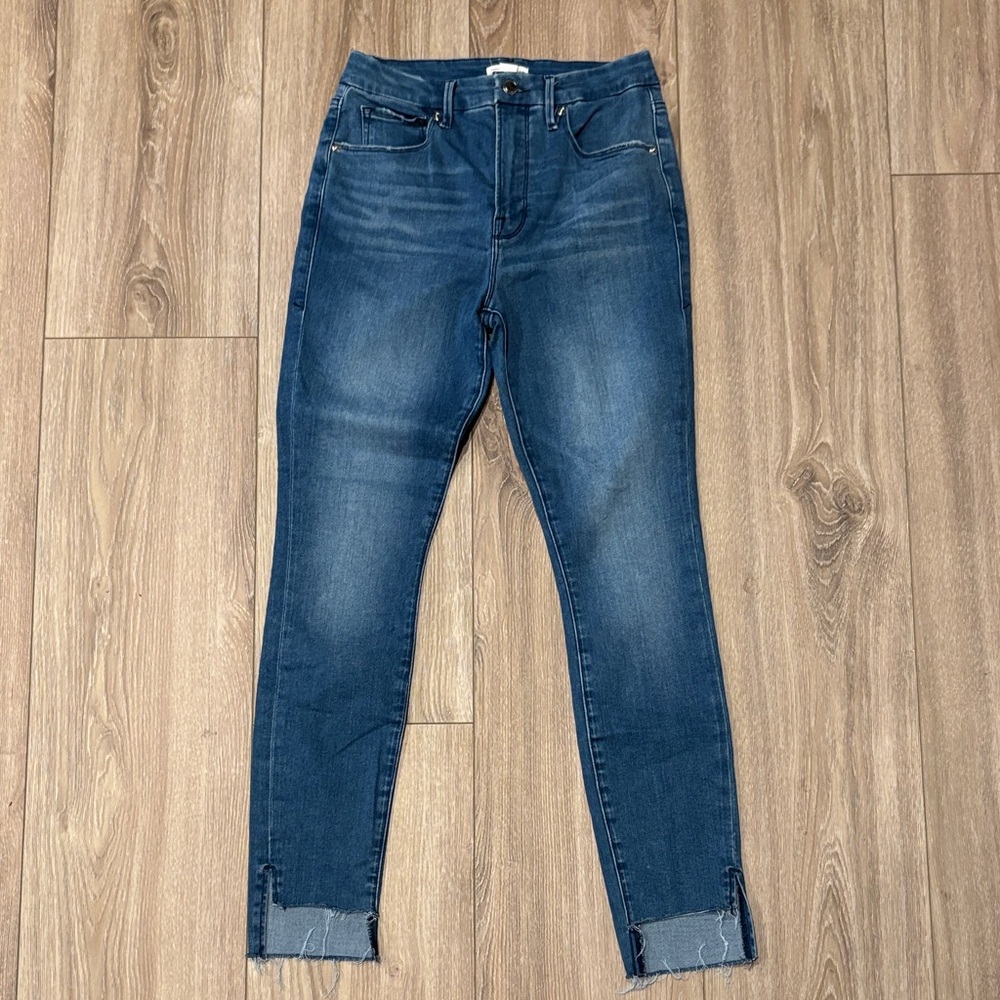 Good American Dark Blue Ankle Jeans